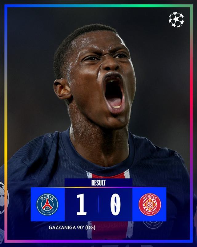 开云官网首页-【欧冠】努诺·门德斯造乌龙绝杀，巴黎1比0赫罗纳